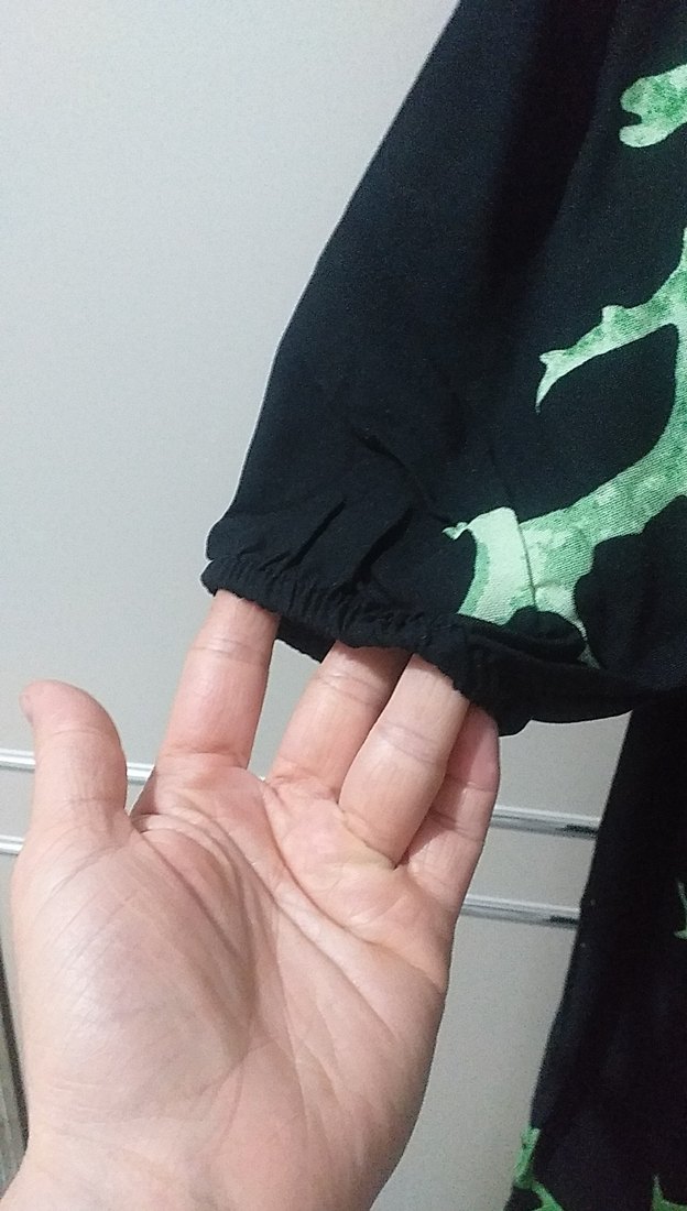 Kadın Yeşil Uzun Kollu Salaş Elbise - Görsel 3