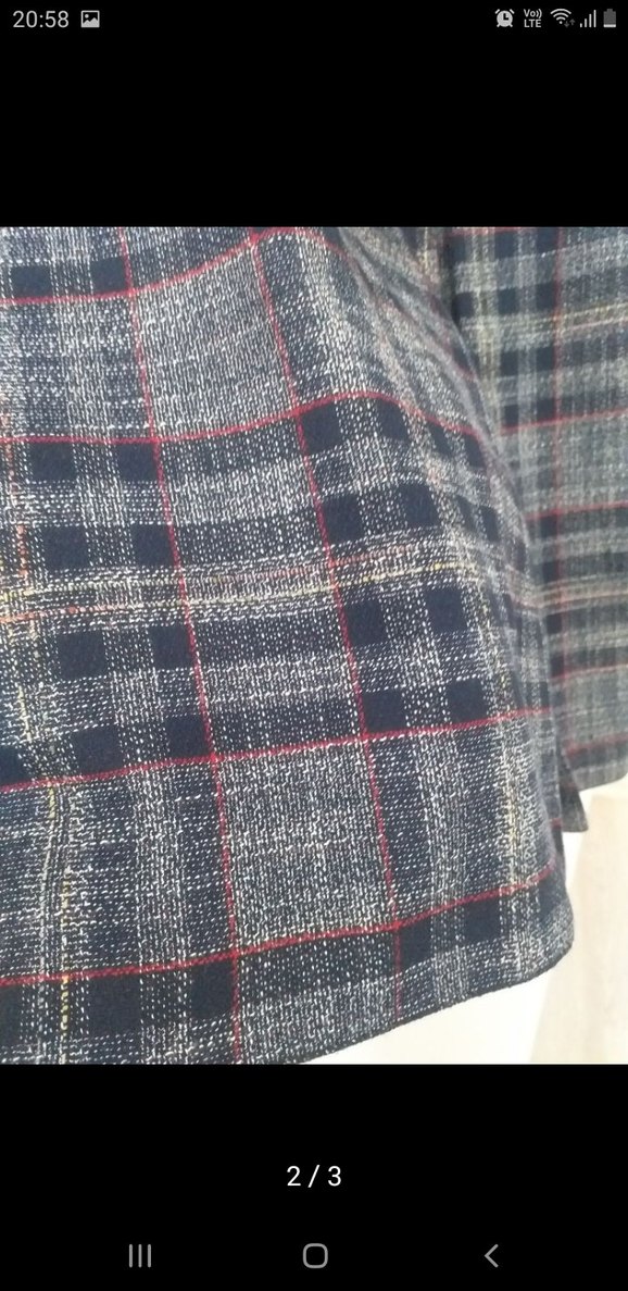 Gri Uzun Pilili Kadın Etek - Görsel 2