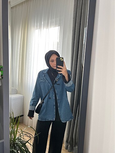 Jean blazer ceket