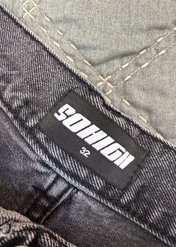 Gri Bol Kesim Midi erkek Kot Pantolon - Görsel 5