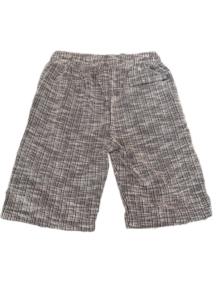 Gri Keten Bol Kesim Kemerli Erkek Şort - Görsel 2