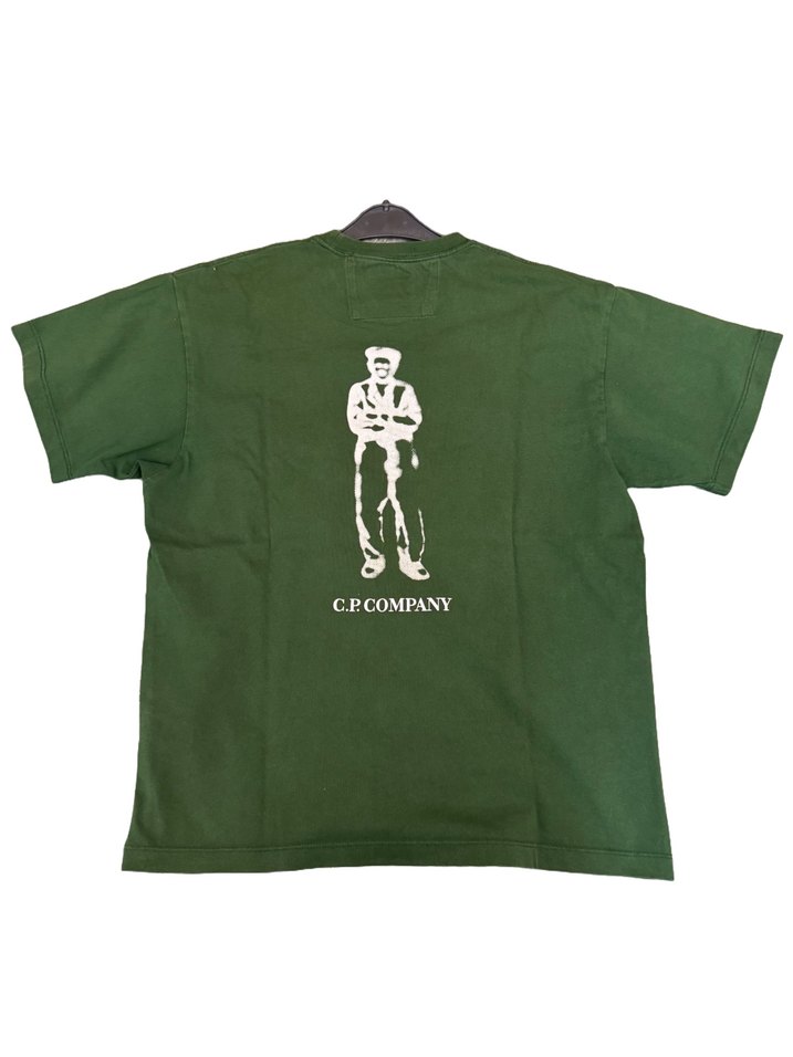 Koyu Yeşil Baskılı Oversize Tişört - Görsel 2