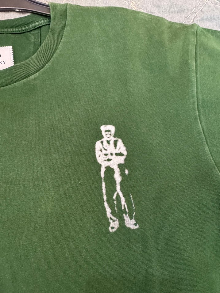 Koyu Yeşil Baskılı Oversize Tişört - Görsel 4