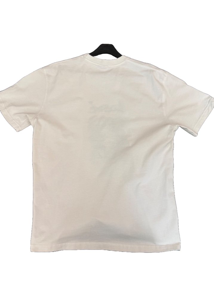 Beyaz Baskılı Pamuklu Erkek Tişört - Görsel 2