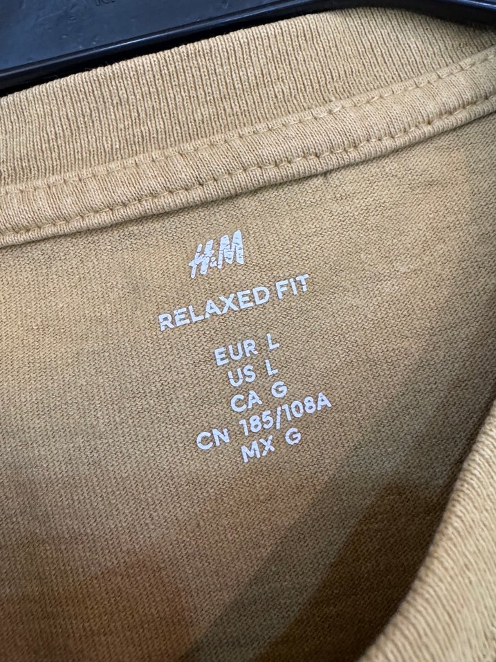 Erkek Sarı Bisiklet Yaka Keten Tişört - Görsel 3