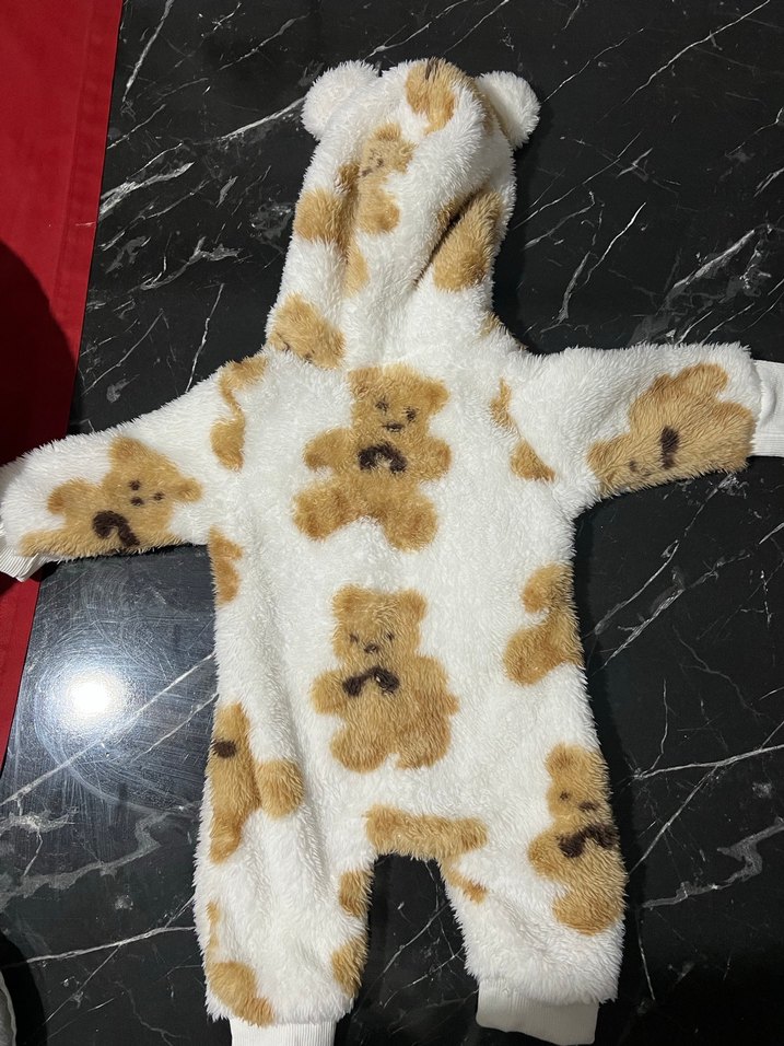 Kahverengi Ayıcık Desenli Bebek Tulumu - Görsel 3