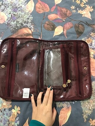 Beden bordo Renk Makyaj Çantası