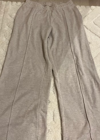 Gri Kadın Keten Salaş Midi Eşofman - Görsel 3