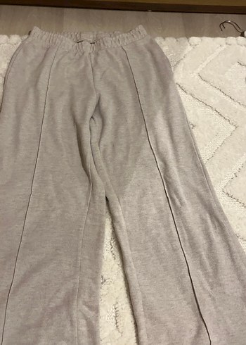 Gri Kadın Keten Salaş Midi Eşofman - Görsel 2