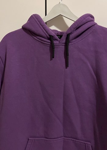 Kadın Mor Kapüşonlu Sweatshirt - Görsel 3