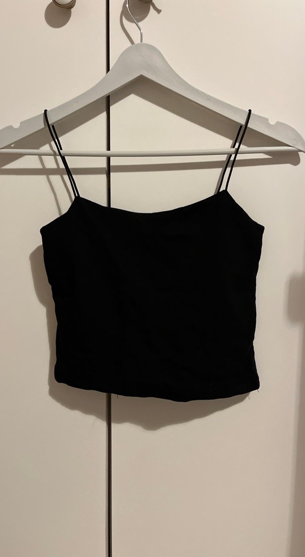 Siyah Süet İnce Askılı Kadın Atlet - Görsel 3