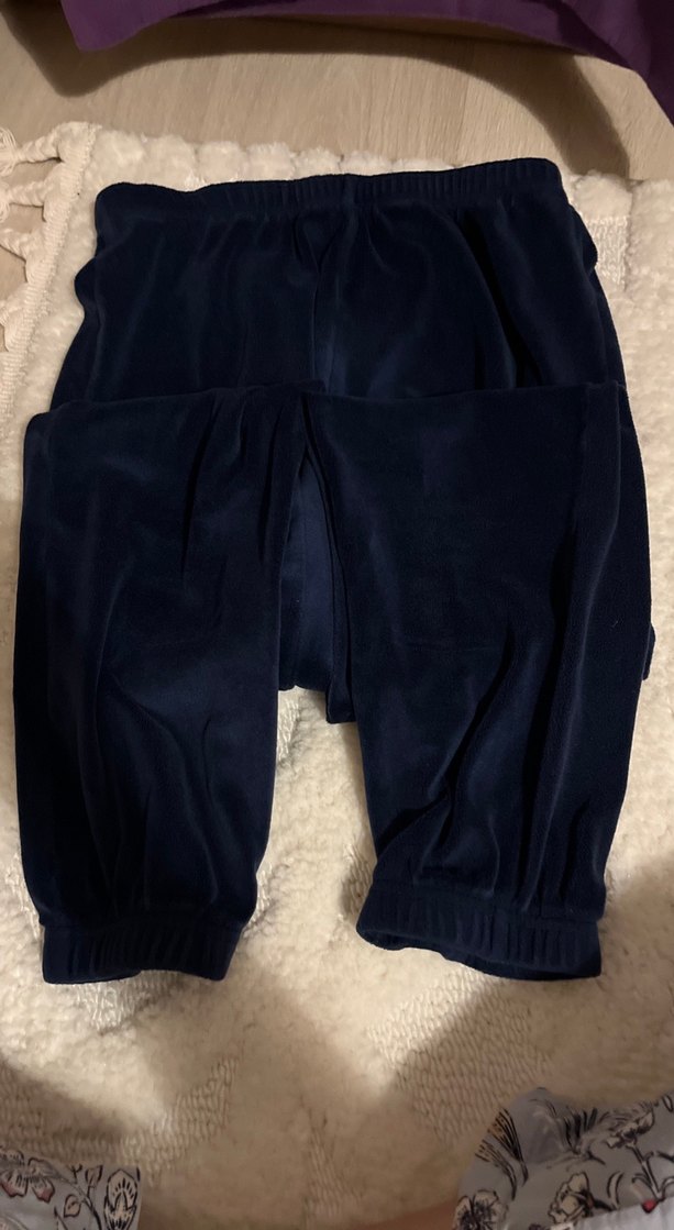 Mavi Hamile Kadife Pantolon - Görsel 4