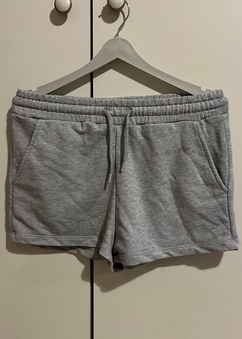 Gri Kadın Mini Şort Rahat Kesim - Görsel 3