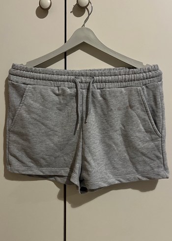 Gri Kadın Mini Şort Rahat Kesim - Görsel 2
