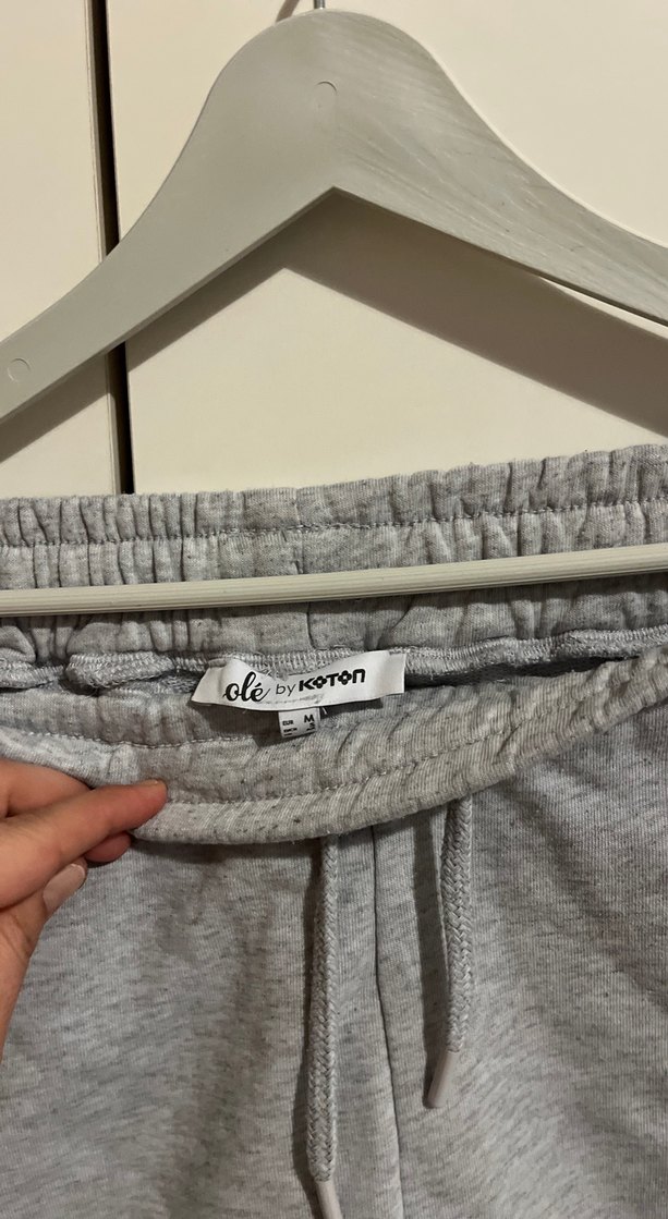 Gri Kadın Mini Şort Rahat Kesim - Görsel 4