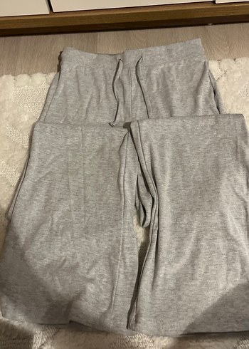 Gri Kadın Keten Rahat Kesim Eşofman - Görsel 2