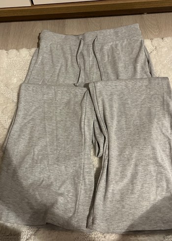 Gri Kadın Keten Rahat Kesim Eşofman - Görsel 3