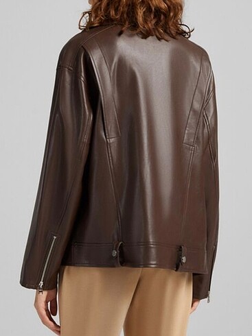 Bershka Bershka oversize deri ceket