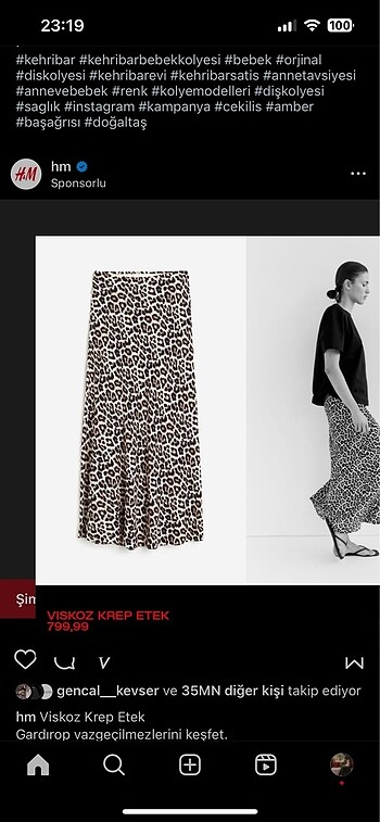 H&M Leopar etek
