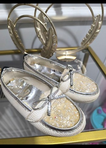 krem renk taşlı çocuk Babet - Görsel 2