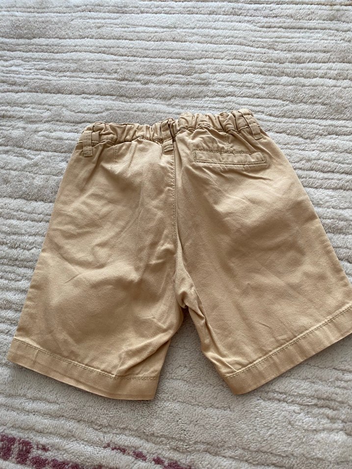 Erkek Bej Regular Fit Pamuk Şort - Görsel 3