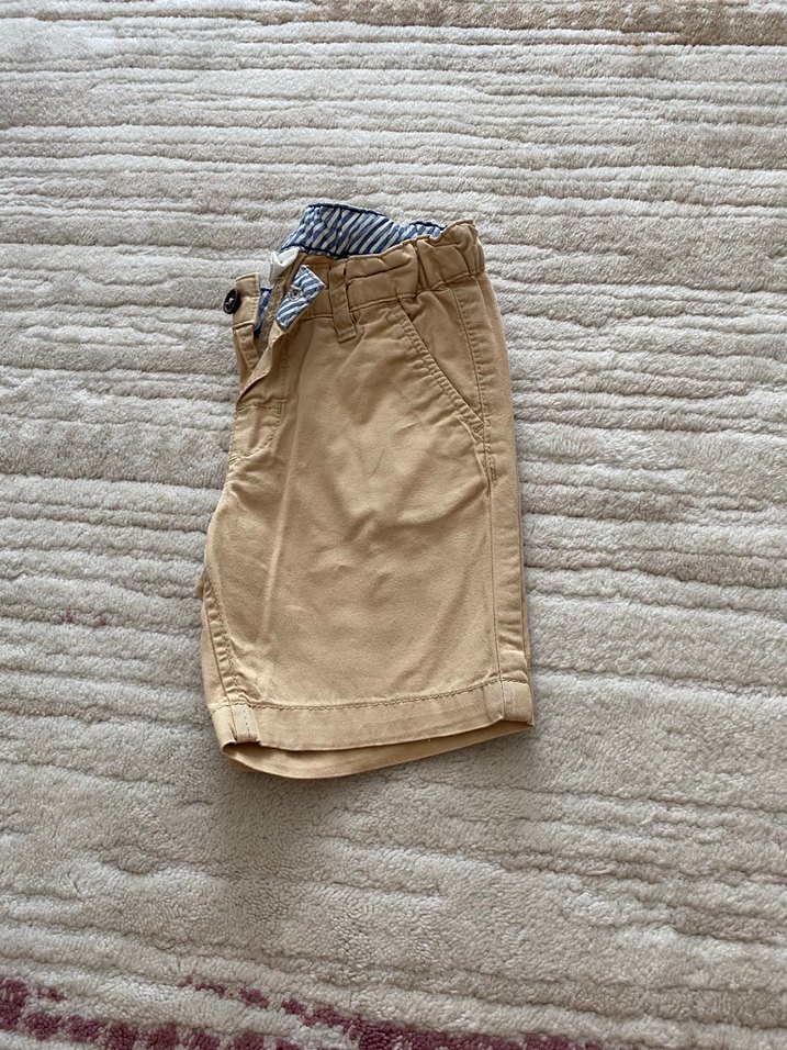 Erkek Bej Regular Fit Pamuk Şort - Görsel 5