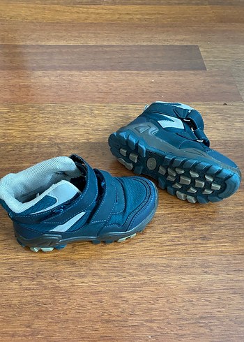 Mavi Gri Erkek Çocuk Botları Velcro - Görsel 2