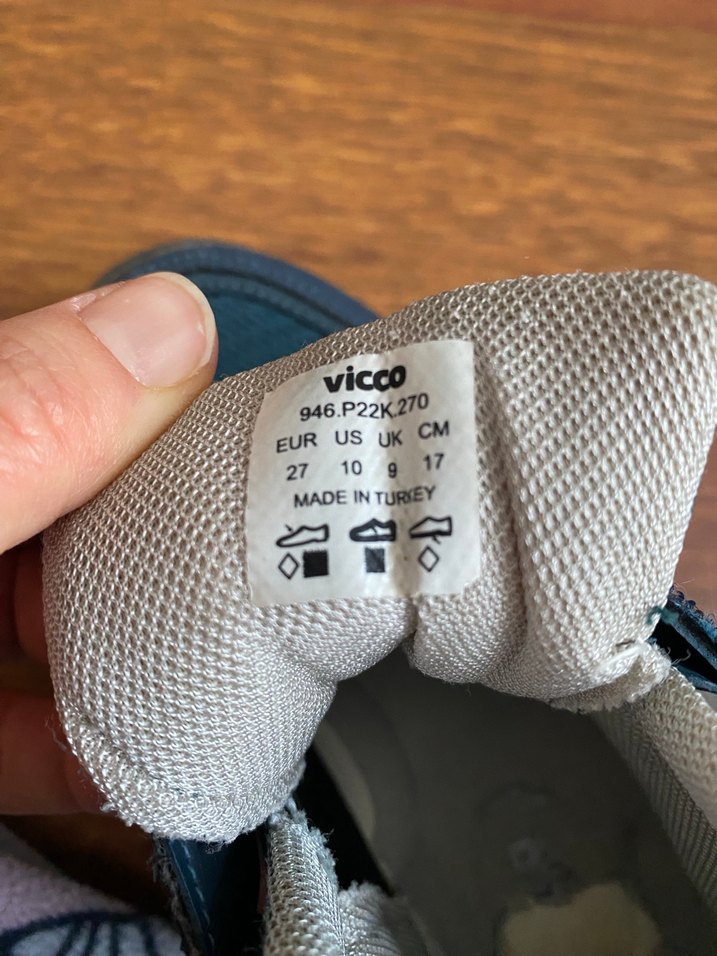 Mavi Gri Erkek Çocuk Botları Velcro - Görsel 5