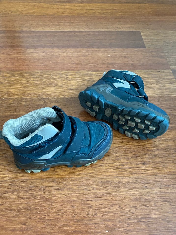 Mavi Gri Erkek Çocuk Botları Velcro - Görsel 2