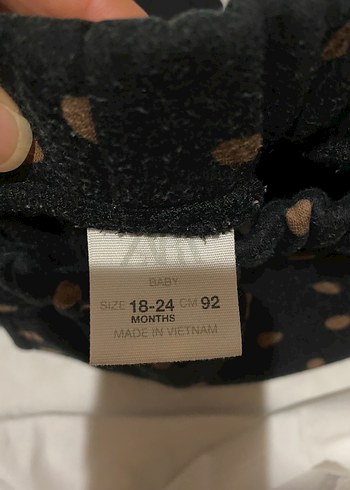 Düğmeli Kahverengi Puantiyeli Kız Tayt - Görsel 4