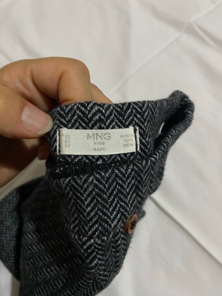 Gri Düğmeli Erkek Çocuk Denim Pantolon - Görsel 5