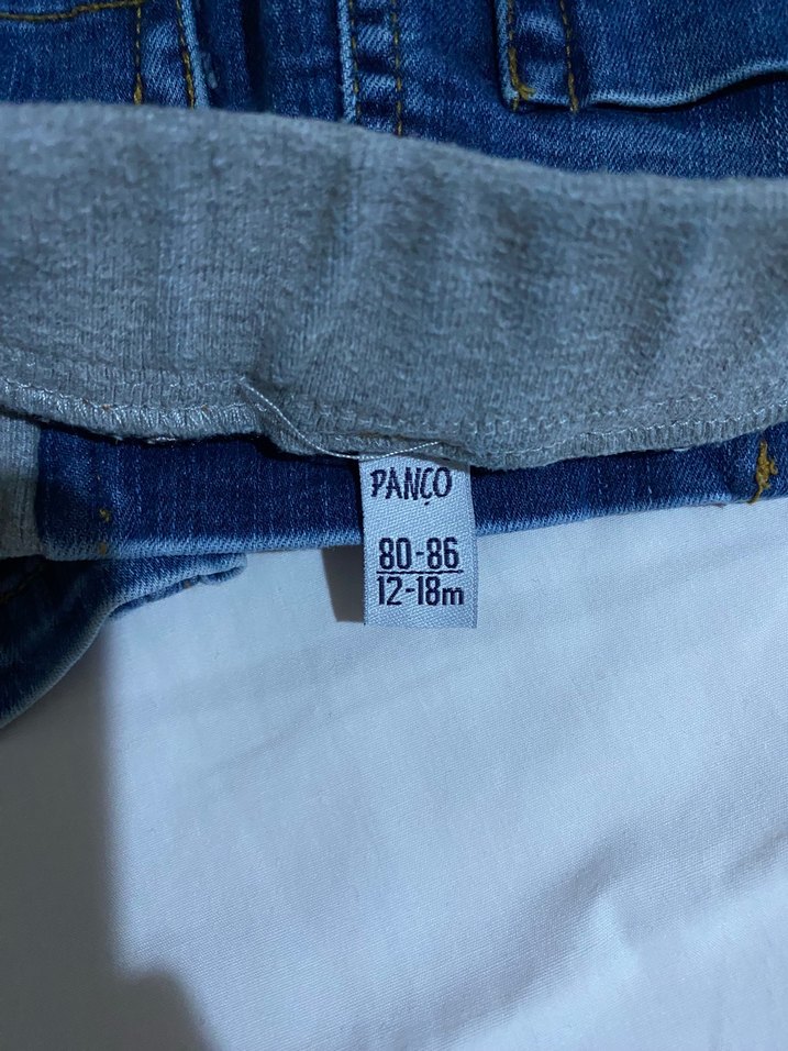 Düğmeli Mavi Erkek Çocuk Kot Pantolon - Görsel 5