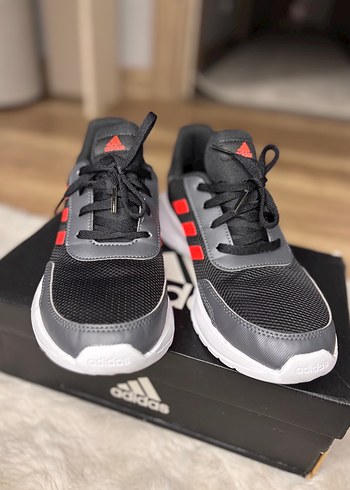 Adidas Gri Kırmızı Unisex Spor Ayakkabı - Görsel 9