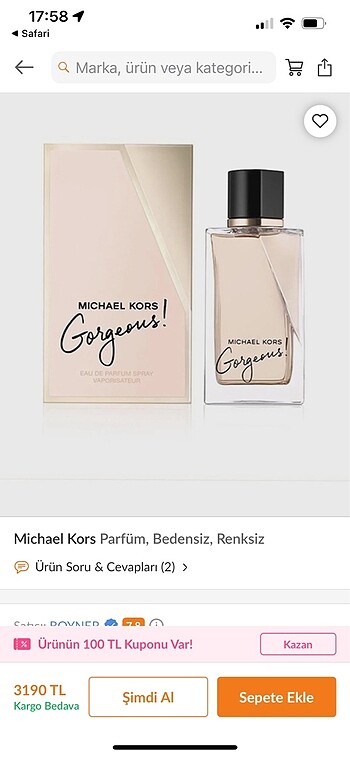 Gorgeous parfüm