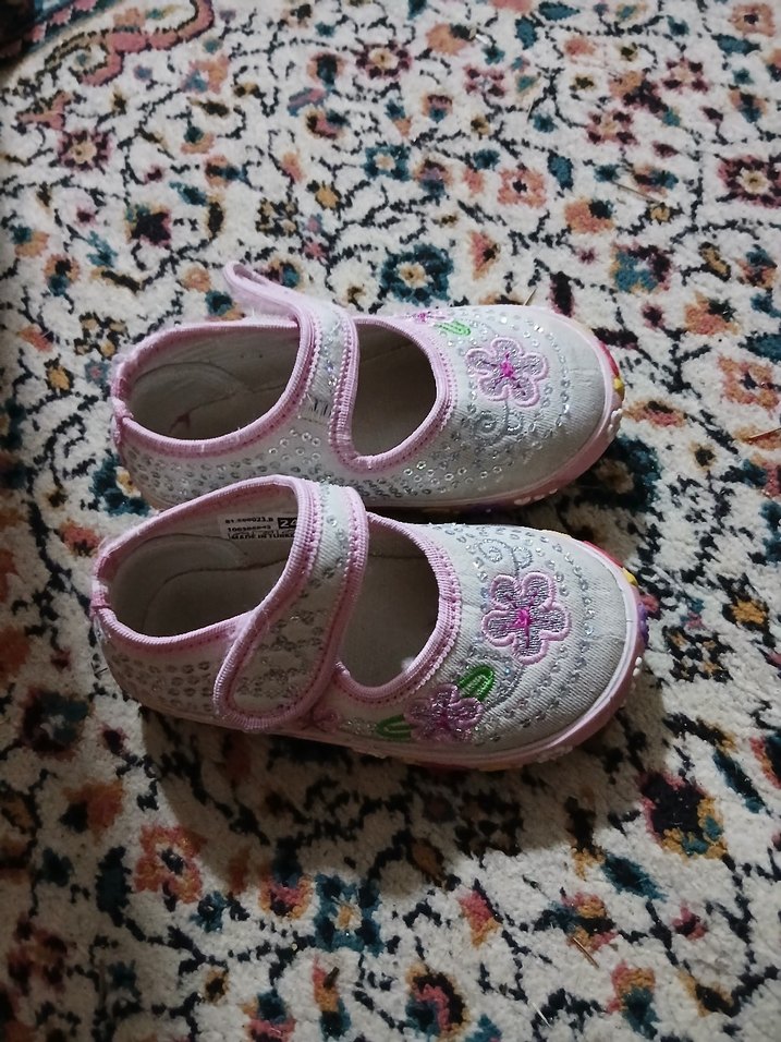 Nakışlı Pembe İlk Adım Kız Ayakkabısı - Görsel 2