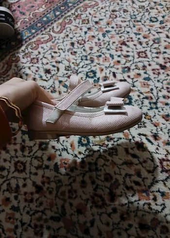 Kız Çocuk Pembe Tokalı Babet Ayakkabı - Görsel 2