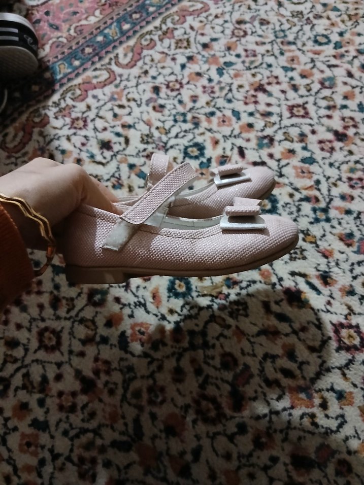 Kız Çocuk Pembe Tokalı Babet Ayakkabı - Görsel 2