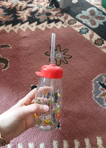 Renkli Kırmızı Çocuk Pipetli Suluk - Görsel 2