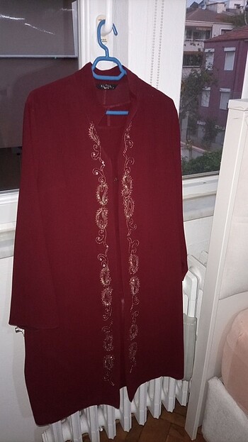 Bordo işlemeli 3'lü takım