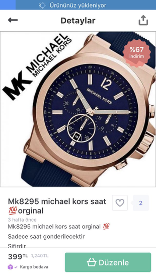 Mk8295 michael kors ????orginal sıfır