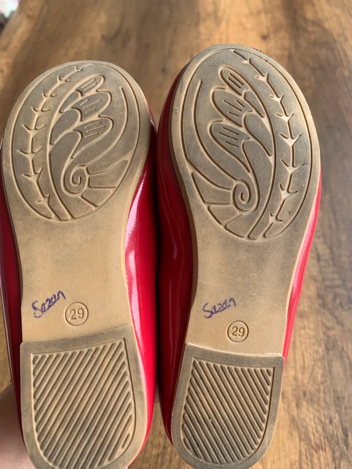 Kız Çocuk Kırmızı Tokalı Babet Ayakkabı - Görsel 4