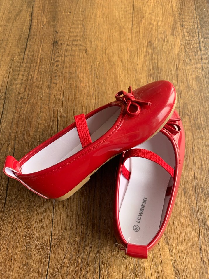 Kız Çocuk Kırmızı Tokalı Babet Ayakkabı - Görsel 3