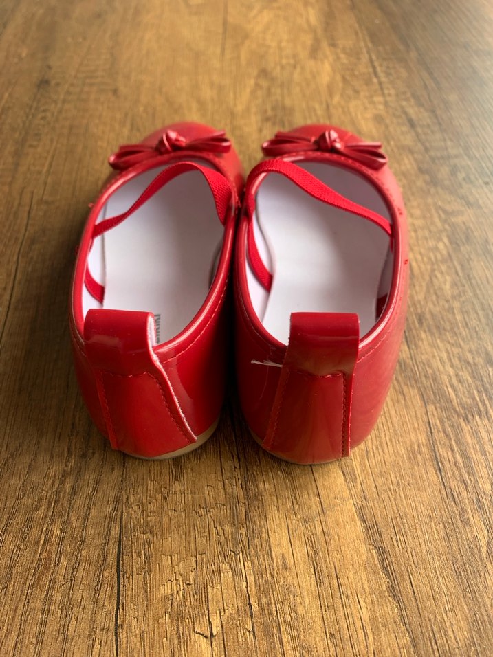Kız Çocuk Kırmızı Tokalı Babet Ayakkabı - Görsel 2