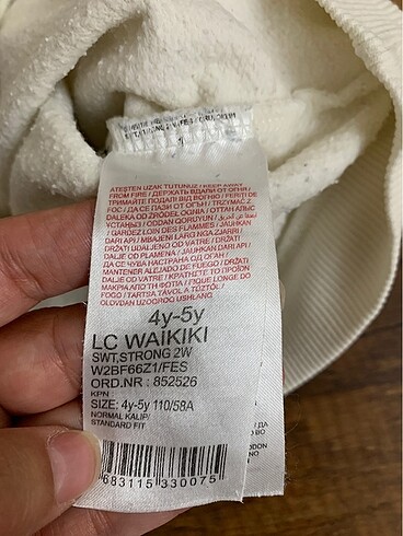 4 Yaş Beden İş makinası baskılı beyaz çok şık sweatshirt