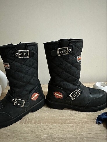 Harley Davidson Harley siyah kız çoçuk bot