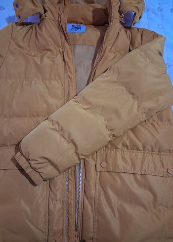 Sarı renk erkek Kışlık Mont - Görsel 4