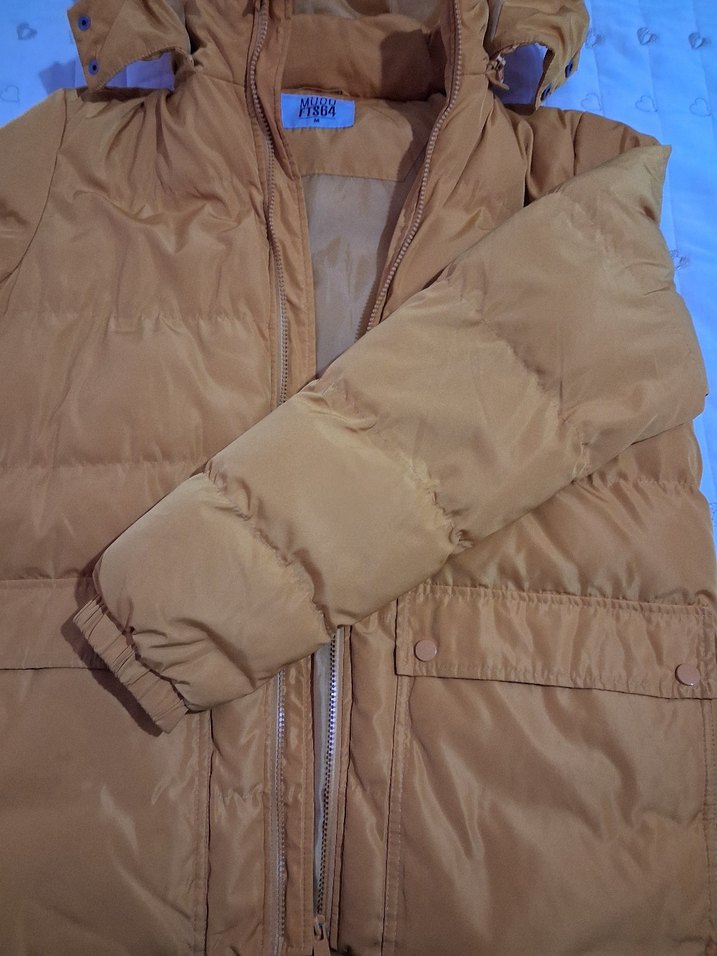 Sarı renk erkek Kışlık Mont - Görsel 4