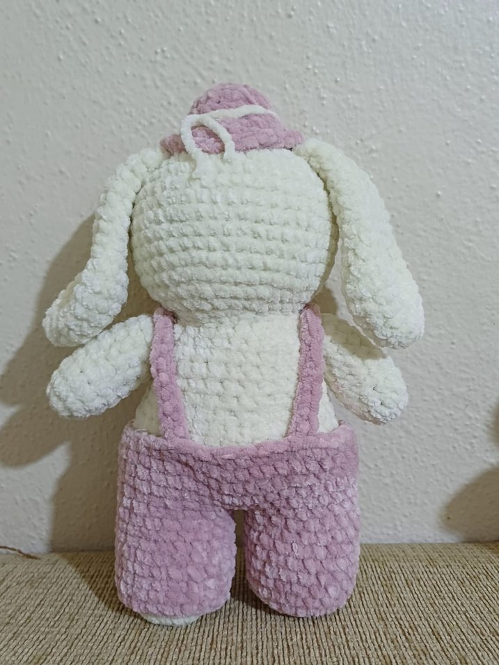 Pastel Pembe Peluş Tavşan Oyuncak - Görsel 2