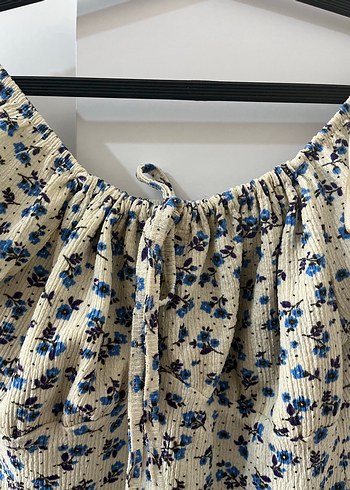 LC Waikiki Beyaz Çiçekli Bohem Midi Elbise