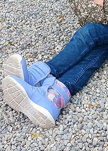 Kız Çocuk Mavi /Lila Desenli Puma Bot - Görsel 10